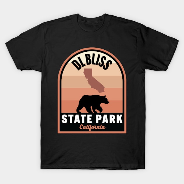 DL Bliss State Park CA Bear T-Shirt by HalpinDesign